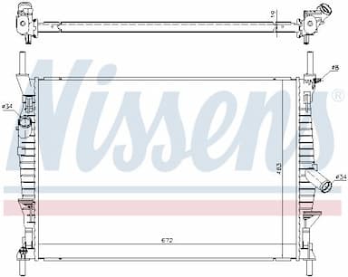 Radiators, Motora dzesēšanas sistēma NISSENS 69240 5