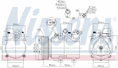 Kompresors, Gaisa kond. sistēma NISSENS 890136 5