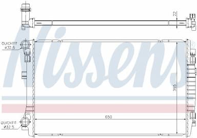 Radiators, Motora dzesēšanas sistēma NISSENS 65303 5