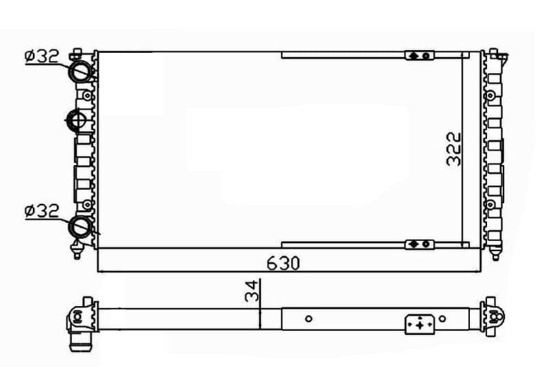 Radiators, Motora dzesēšanas sistēma NRF 58135 1