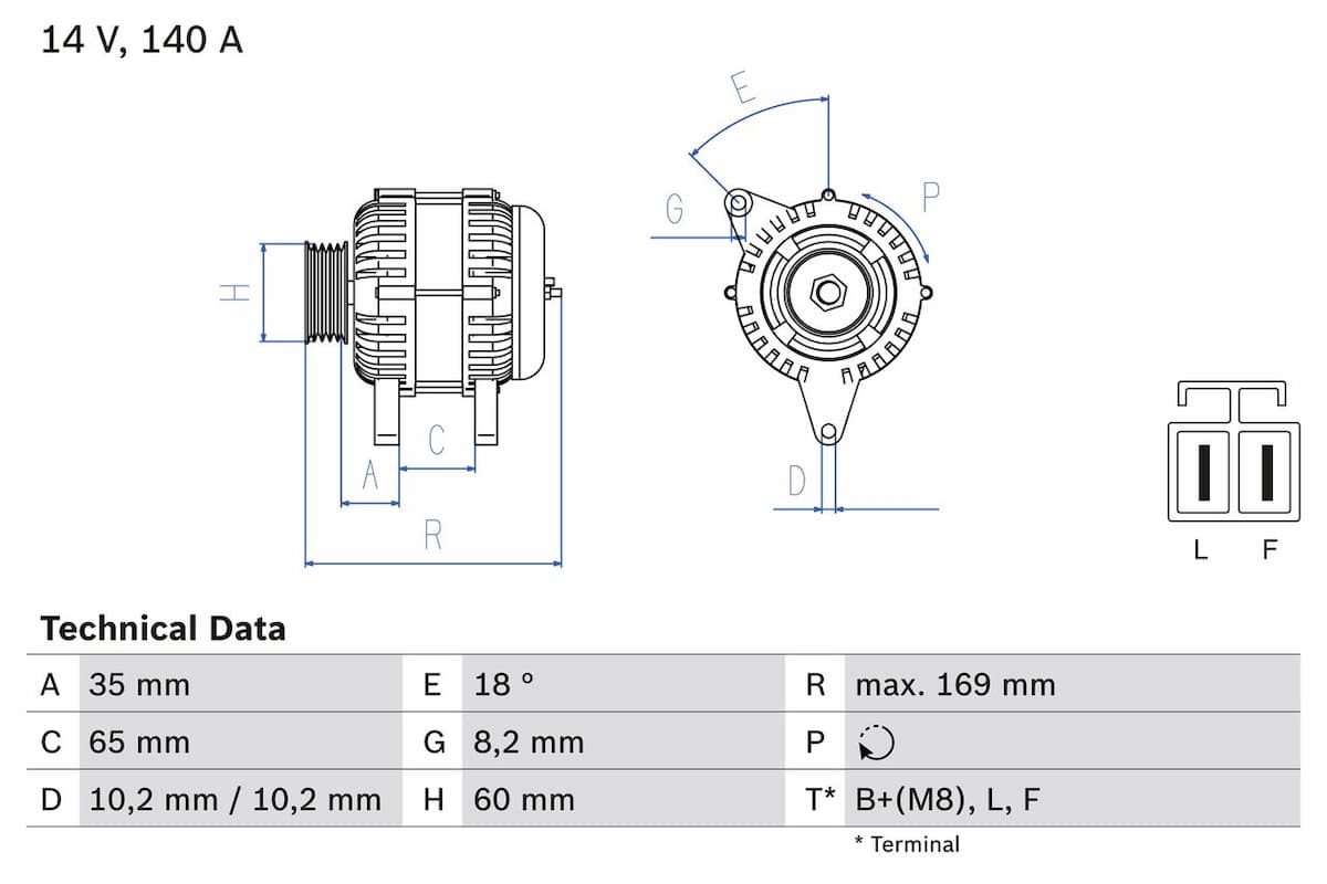 Ģenerators BOSCH 0 986 084 150 1