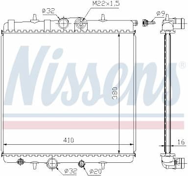 Radiators, Motora dzesēšanas sistēma NISSENS 63691 6