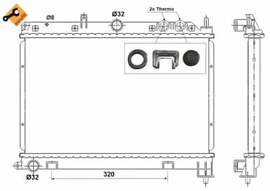 Radiators, Motora dzesēšanas sistēma NRF 55426 2