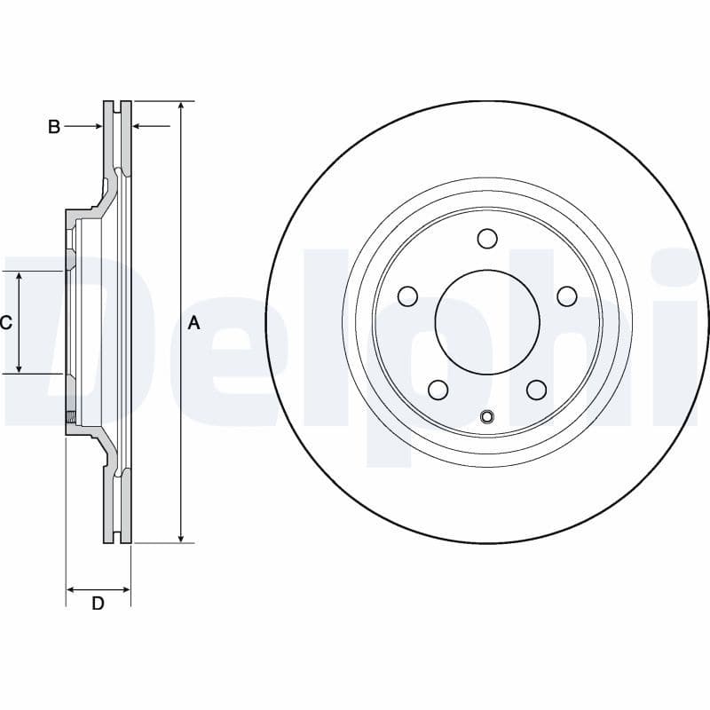 Bremžu diski DELPHI BG4693C 1