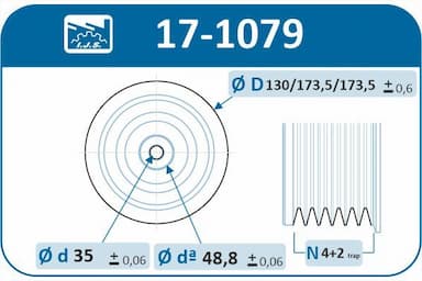 Piedziņas skriemelis, Kloķvārpsta IJS GROUP 17-1079 2