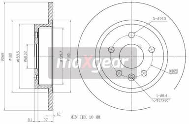 Bremžu diski MAXGEAR 19-2333 1