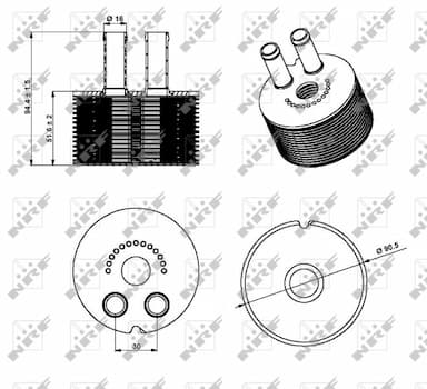 Eļļas radiators, Motoreļļa NRF 31336 5