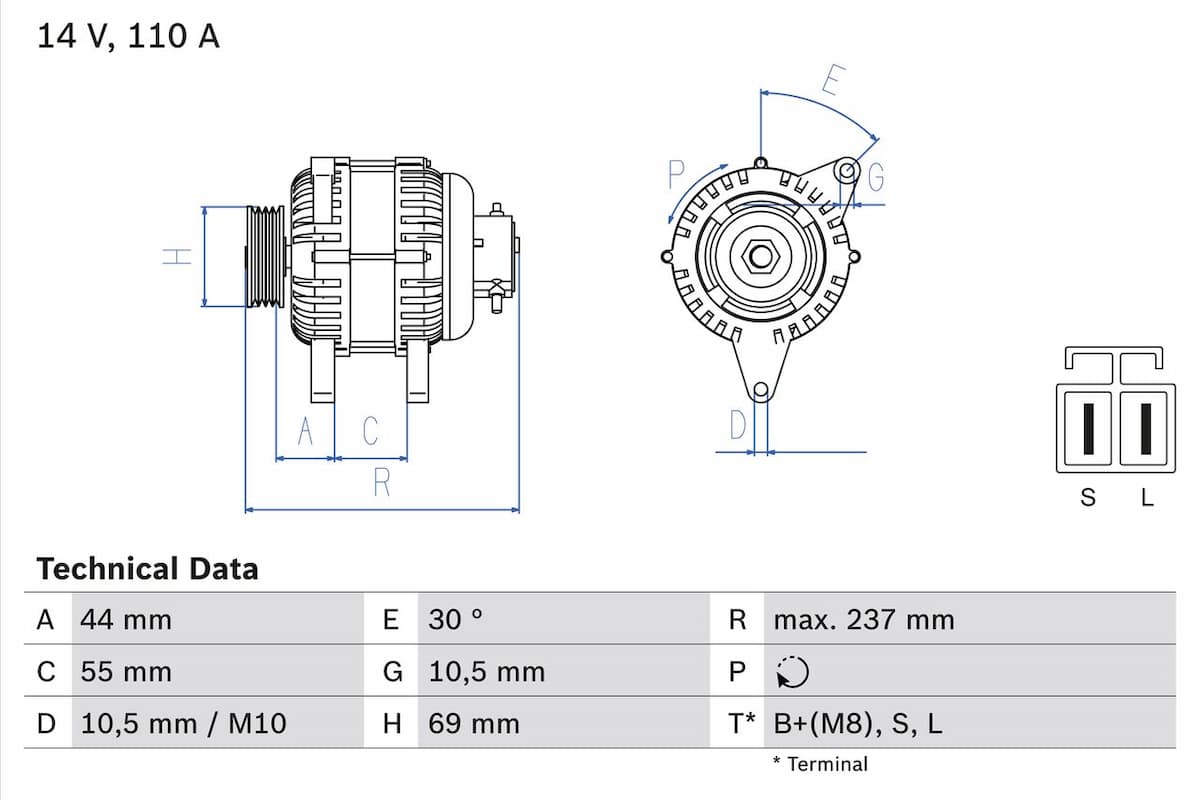 Ģenerators BOSCH 0 986 080 640 1