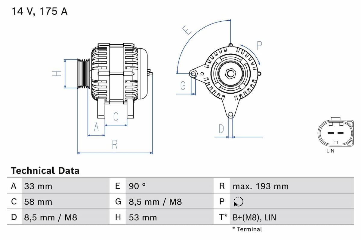 Ģenerators BOSCH 0 986 081 850 1