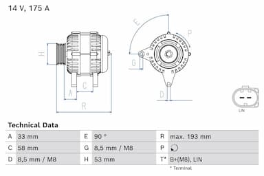 Ģenerators BOSCH 0 986 081 850 1