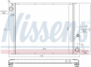 Radiators, Motora dzesēšanas sistēma NISSENS 64325 6