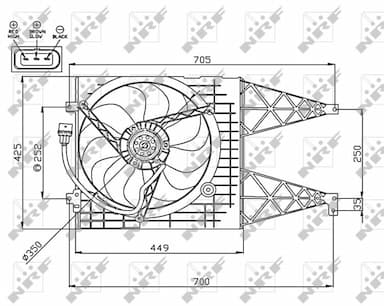 Ventilators, Motora dzesēšanas sistēma NRF 47744 1