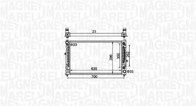 Radiators, Motora dzesēšanas sistēma MAGNETI MARELLI 350213185500 2