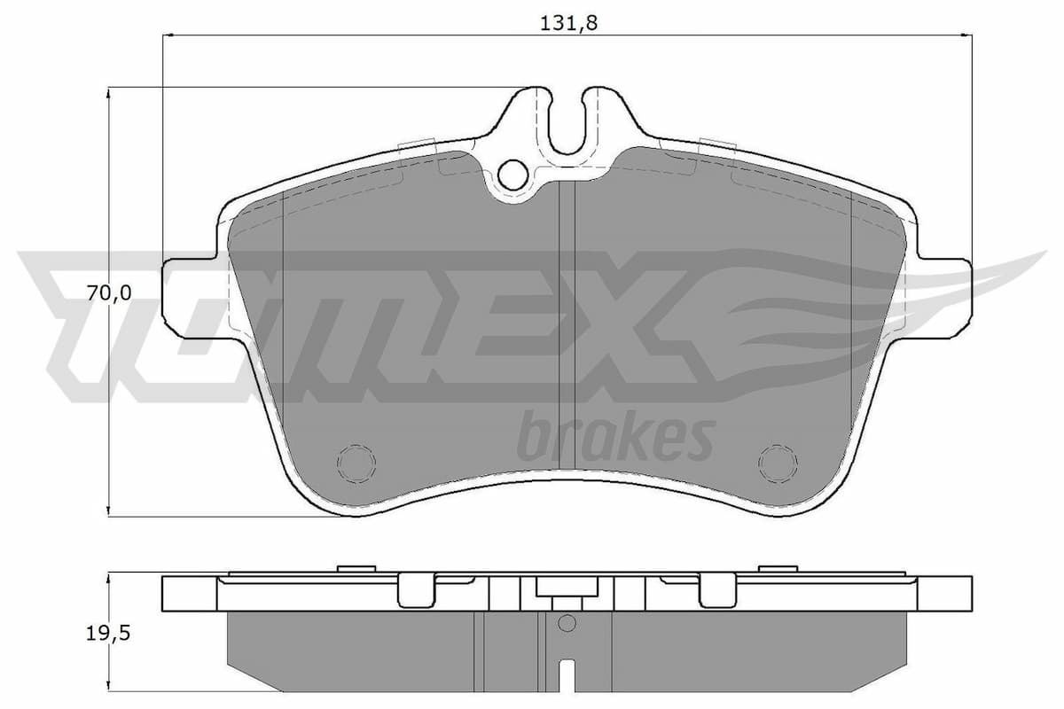 Bremžu uzliku kompl., Disku bremzes TOMEX Brakes TX 14-55 1