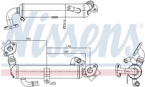 Radiators, Izplūdes gāzu recirkulācija NISSENS 989434 1