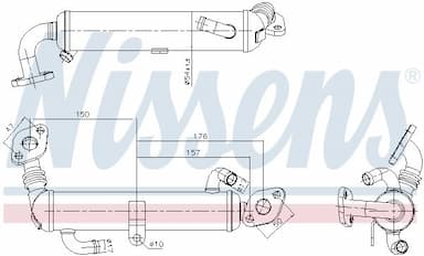 Radiators, Izplūdes gāzu recirkulācija NISSENS 989434 1