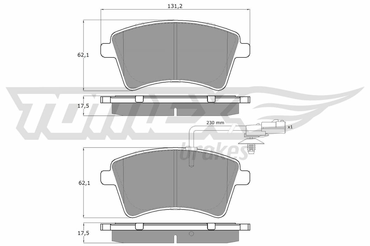 Bremžu uzliku kompl., Disku bremzes TOMEX Brakes TX 15-841 1