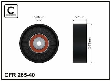 Spriegotājrullītis, Ķīļrievu siksna CAFFARO 265-40 1