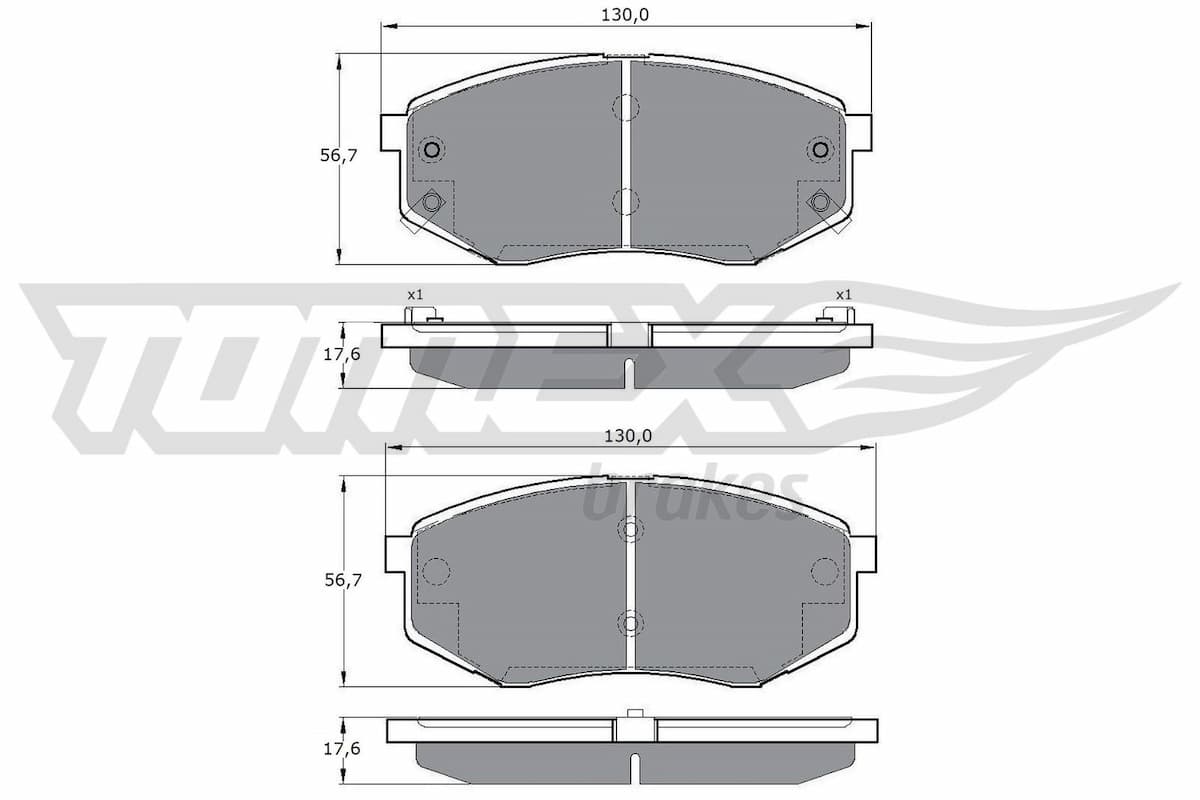 Bremžu uzliku kompl., Disku bremzes TOMEX Brakes TX 17-08 1