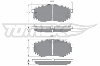 Bremžu uzliku kompl., Disku bremzes TOMEX Brakes TX 17-08 1