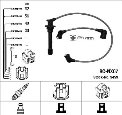 Augstsprieguma vadu komplekts NGK 9459 1