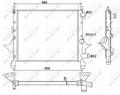 Radiators, Motora dzesēšanas sistēma NRF 519513 4