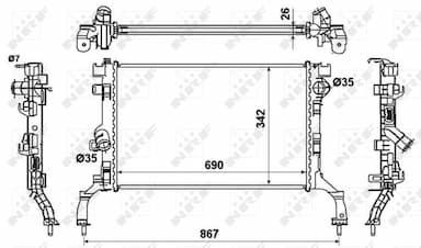 Radiators, Motora dzesēšanas sistēma NRF 53967 1