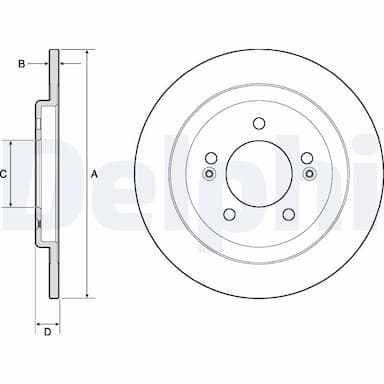 Bremžu diski DELPHI BG4749C 1