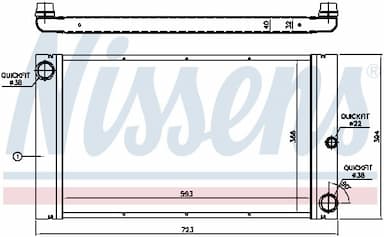 Radiators, Motora dzesēšanas sistēma NISSENS 60762 6