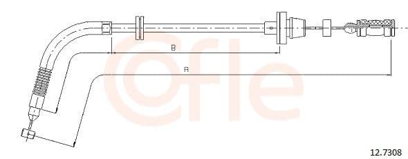 Akseleratora trose COFLE 92.12.7308 1