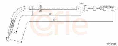 Akseleratora trose COFLE 92.12.7308 1