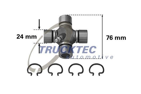 Šarnīrs, Garenvārpsta TRUCKTEC AUTOMOTIVE 02.34.017 1