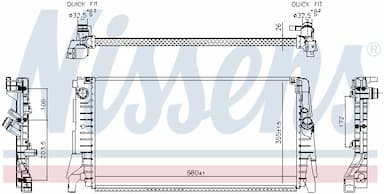 Radiators, Motora dzesēšanas sistēma NISSENS 606340 6