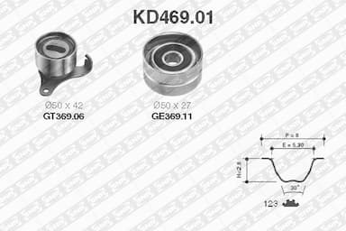 Zobsiksnas komplekts SNR KD469.01 1