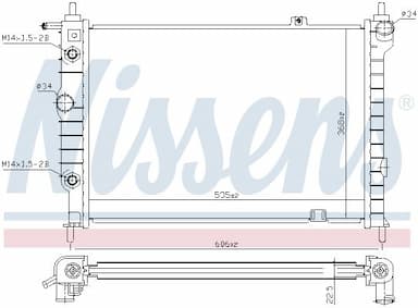 Radiators, Motora dzesēšanas sistēma NISSENS 63061 5