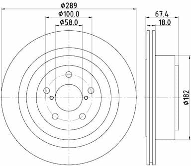 Bremžu diski HELLA 8DD 355 115-121 4