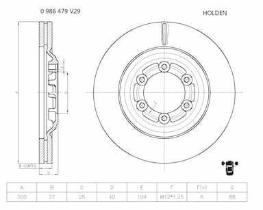 Bremžu diski BOSCH 0 986 479 V29 1