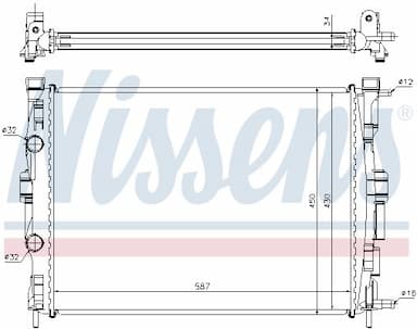 Radiators, Motora dzesēšanas sistēma NISSENS 63769 5