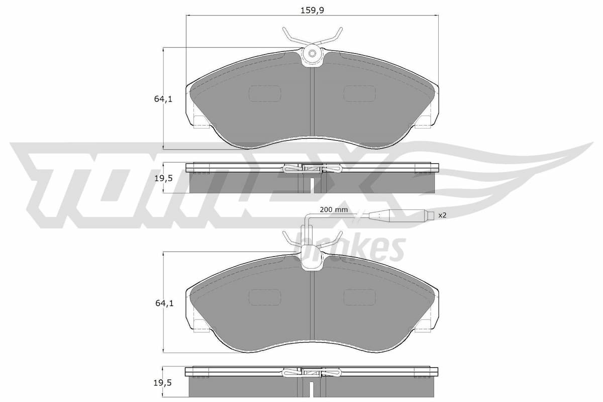 Bremžu uzliku kompl., Disku bremzes TOMEX Brakes TX 11-73 1