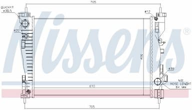 Radiators, Motora dzesēšanas sistēma NISSENS 60064 5