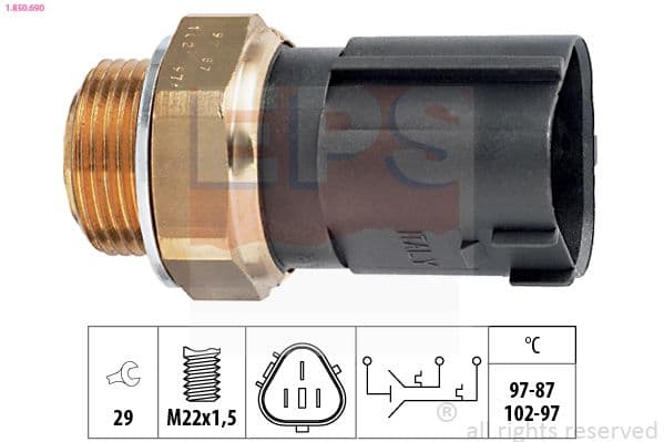 Termoslēdzis, Radiatora ventilators EPS 1.850.690 1