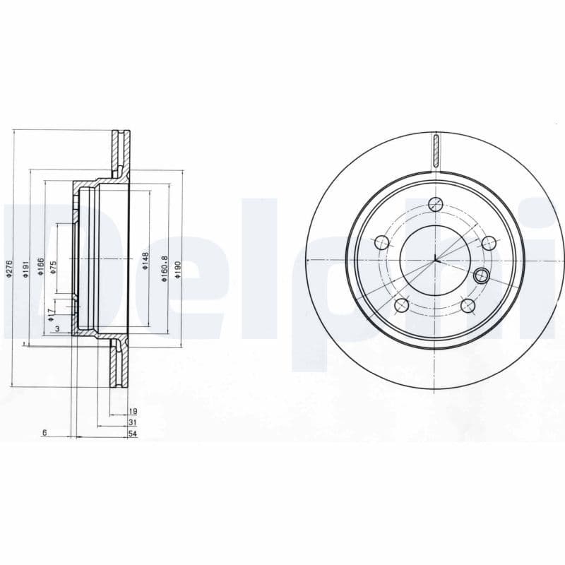 Bremžu diski DELPHI BG3041C 1