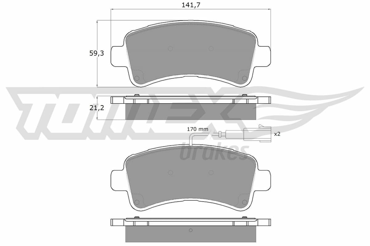 Bremžu uzliku kompl., Disku bremzes TOMEX Brakes TX 18-11 1