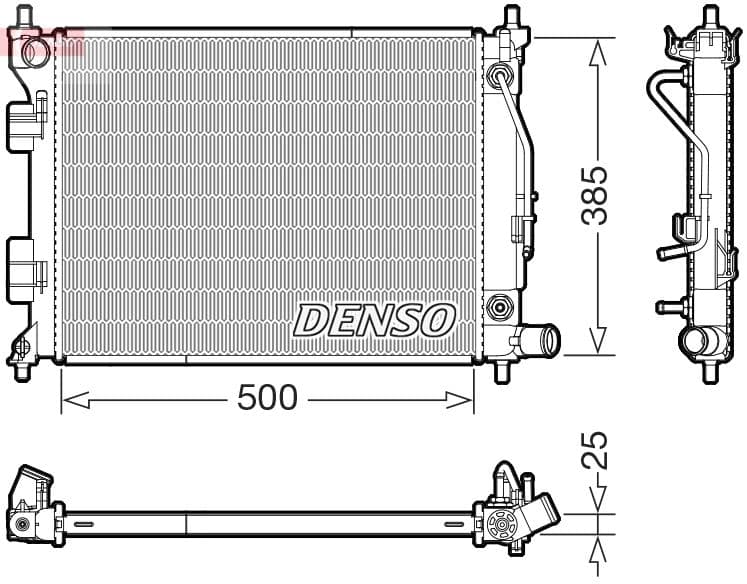 Radiators, Motora dzesēšanas sistēma DENSO DRM41033 1