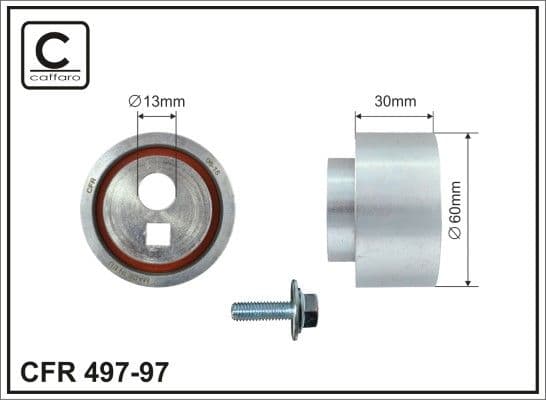 Spriegotājrullītis, Gāzu sadales mehānisma piedziņas siksna CAFFARO 497-97 1