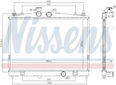 Radiators, Motora dzesēšanas sistēma NISSENS 68735 5