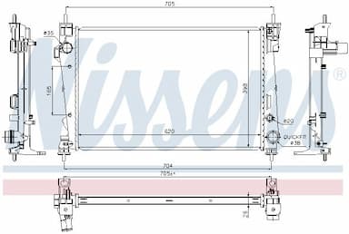 Radiators, Motora dzesēšanas sistēma NISSENS 60065 5