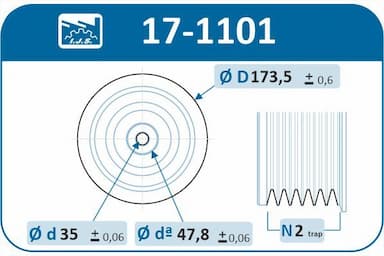 Piedziņas skriemelis, Kloķvārpsta IJS GROUP 17-1101 2