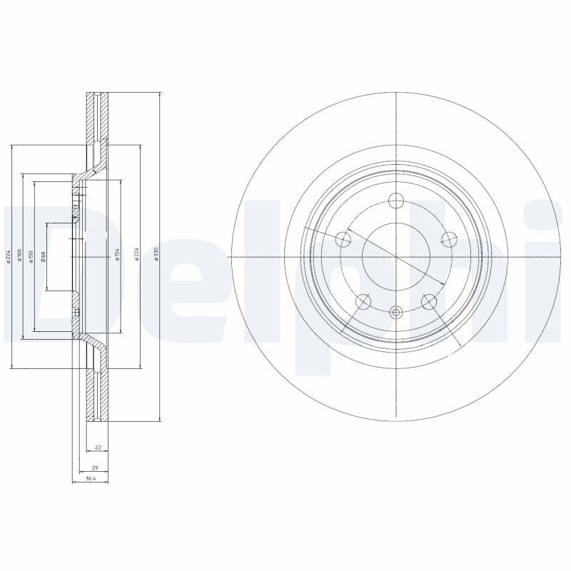 Bremžu diski DELPHI BG4078 1