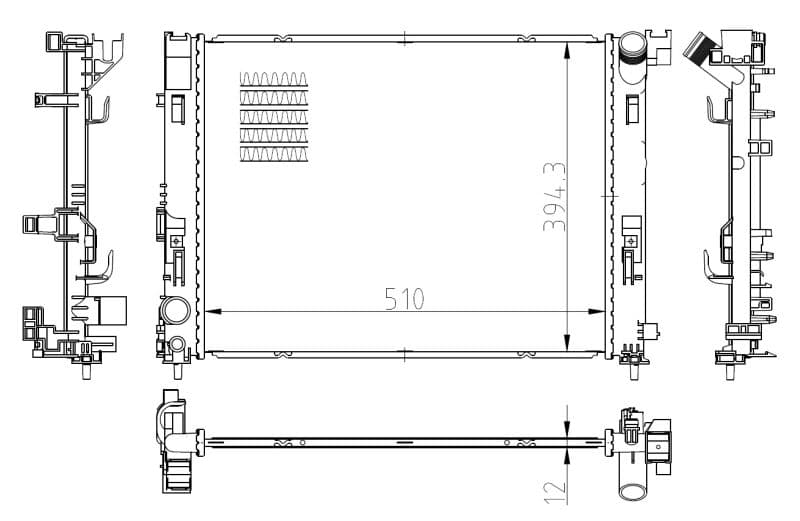 Radiators, Motora dzesēšanas sistēma NRF 550038 1